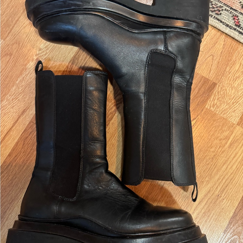Aqua Black Ankle Boots - Picture 11 of 14